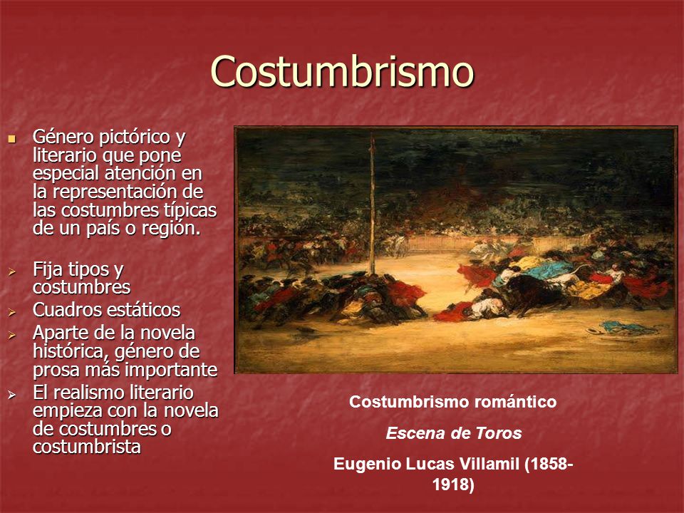 Realismo naturalismo y costumbrismo sale